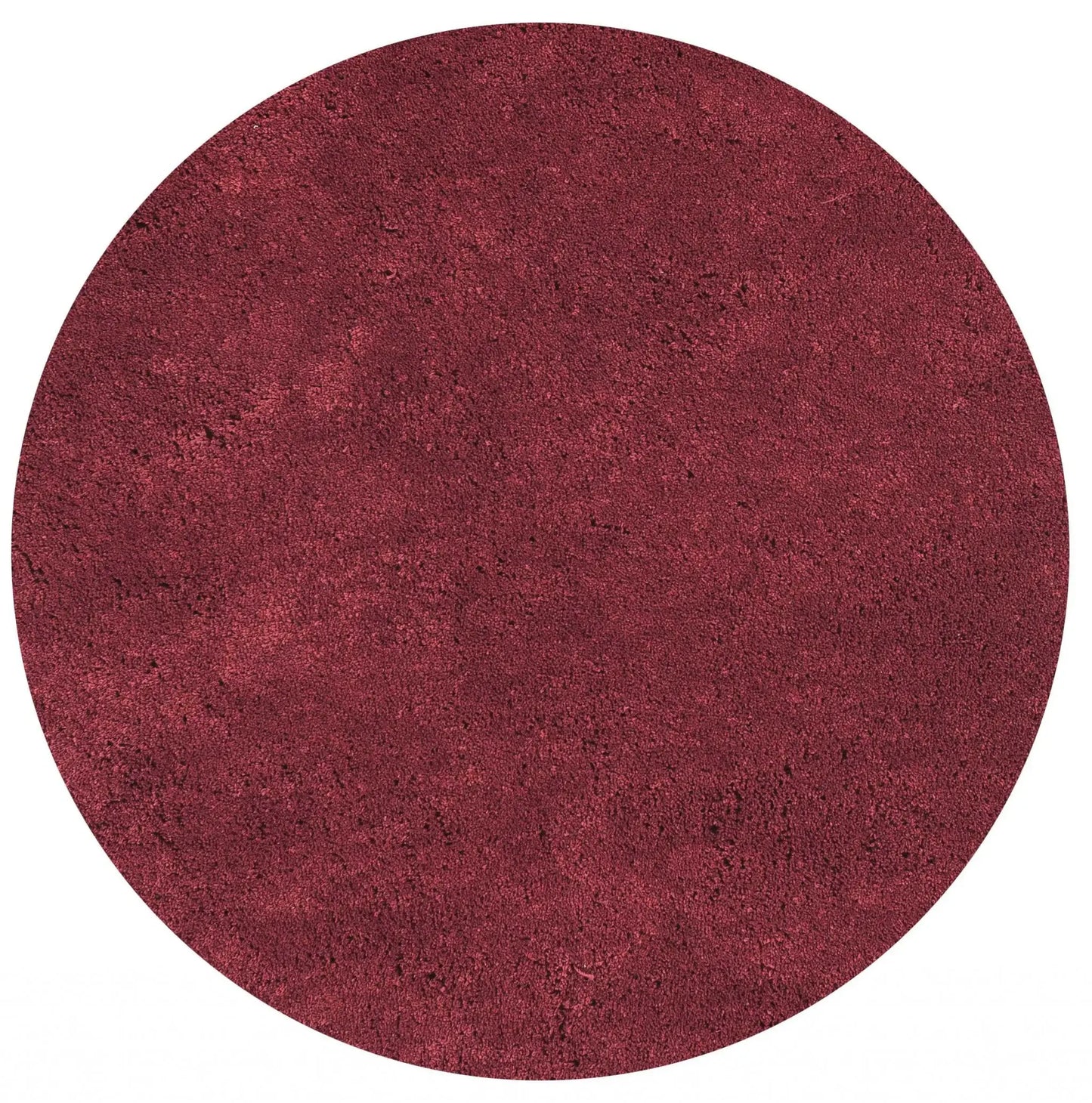 8' Red Round Indoor Shag Rug - Homeroots - Flyclothing LLC