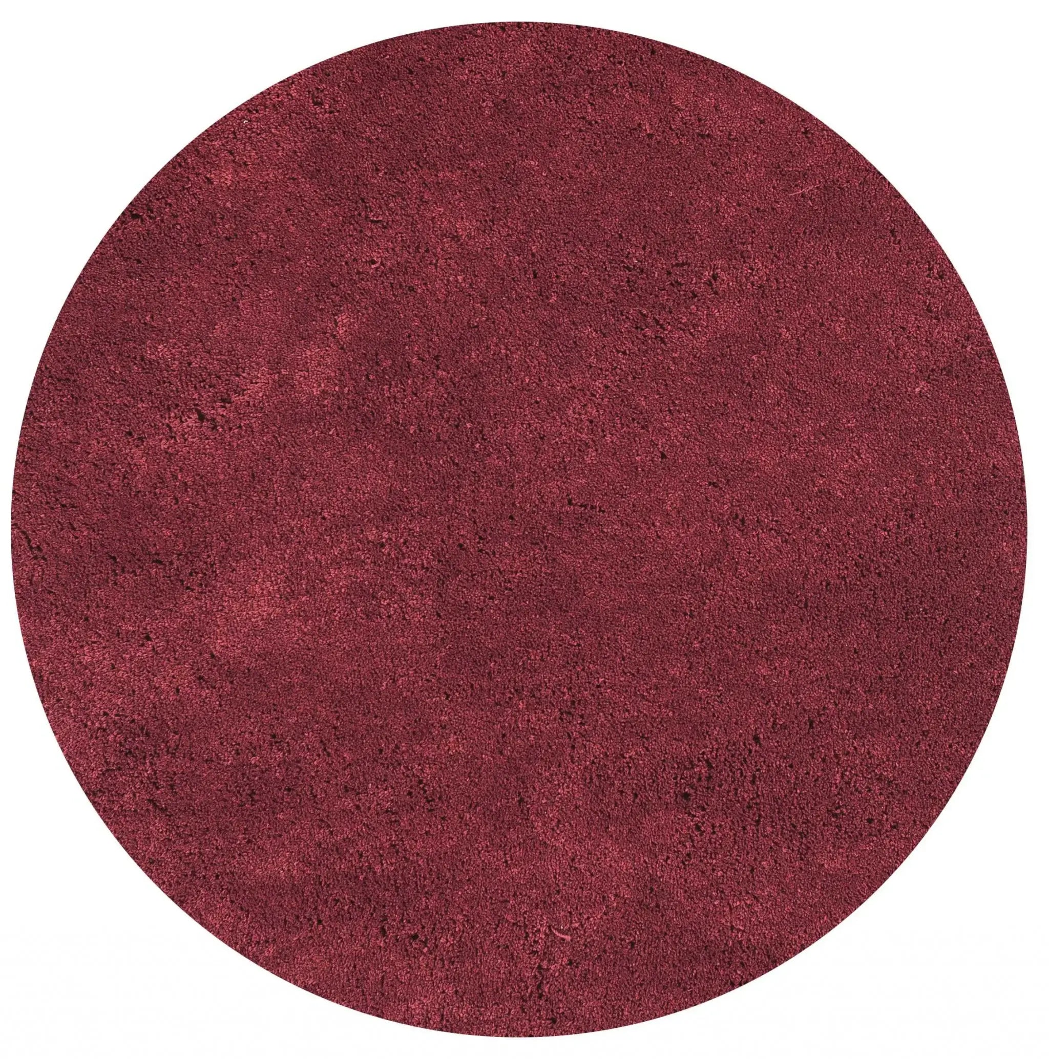 8' Red Round Indoor Shag Rug - Homeroots - Flyclothing LLC