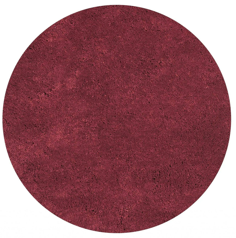 8' Red Round Indoor Shag Rug - Homeroots - Flyclothing LLC