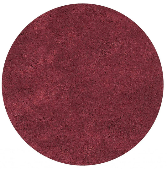 8' Red Round Indoor Shag Rug - Homeroots - Flyclothing LLC
