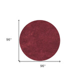 8' Red Round Indoor Shag Rug - Homeroots - Flyclothing LLC