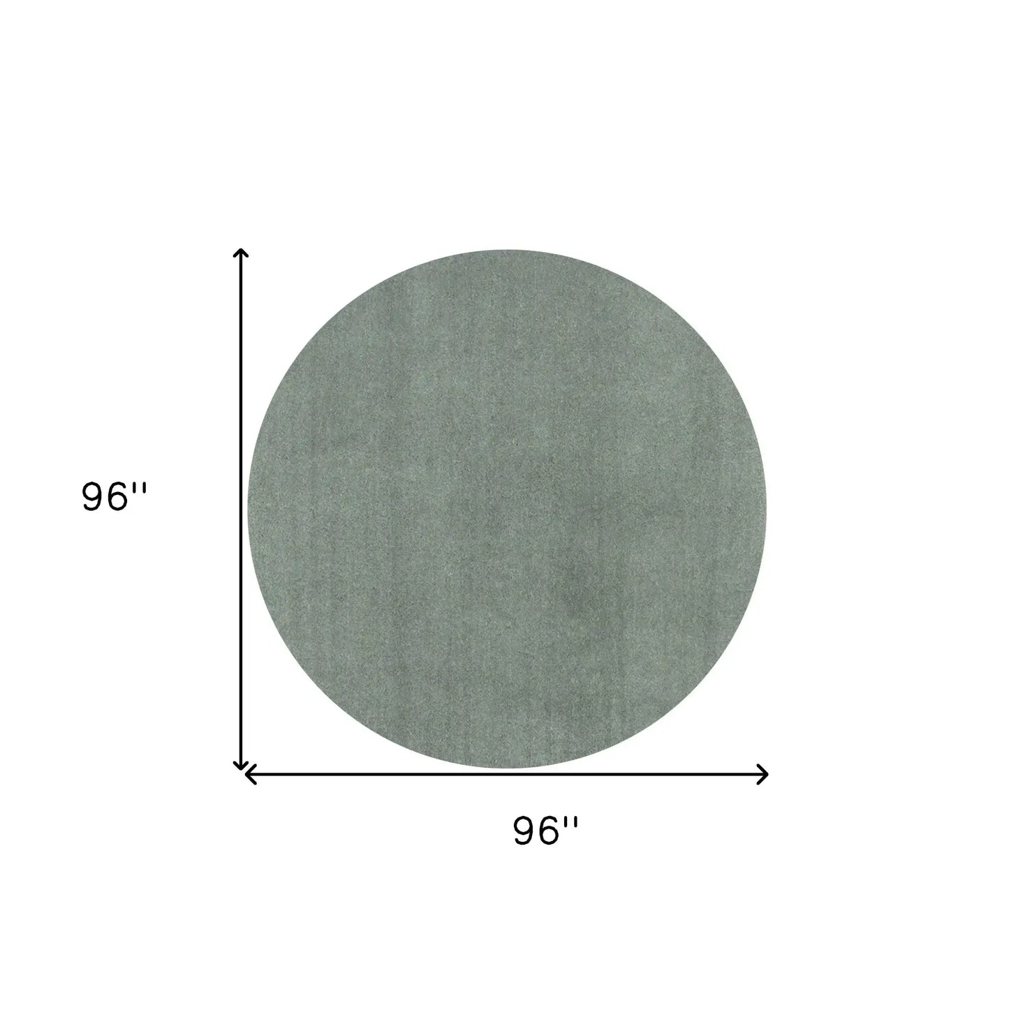 8' Round Polyester Slate Area Rug - Homeroots - Flyclothing LLC