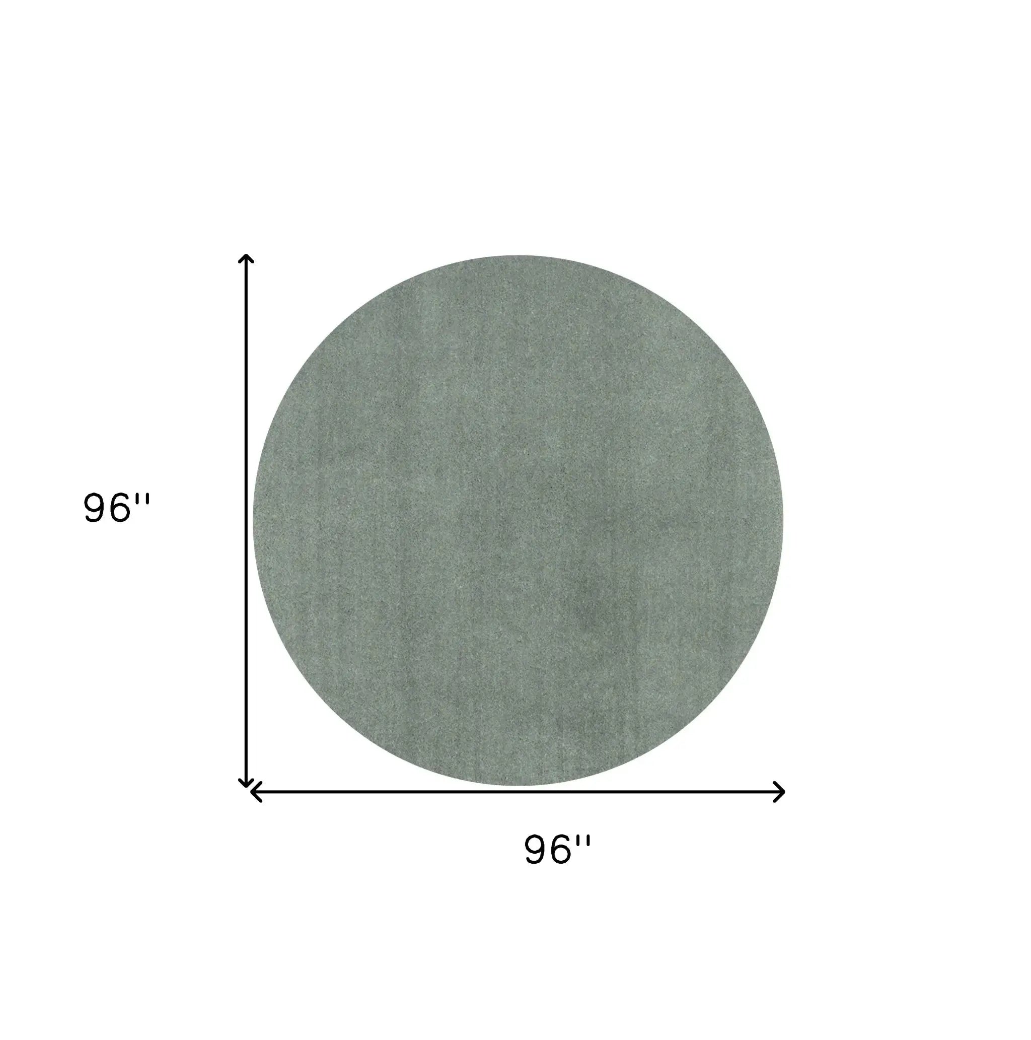 8' Round Polyester Slate Area Rug - Homeroots - Flyclothing LLC