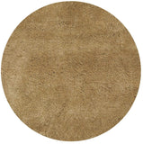 8' Round Polyester Gold Area Rug - Homeroots - Flyclothing LLC