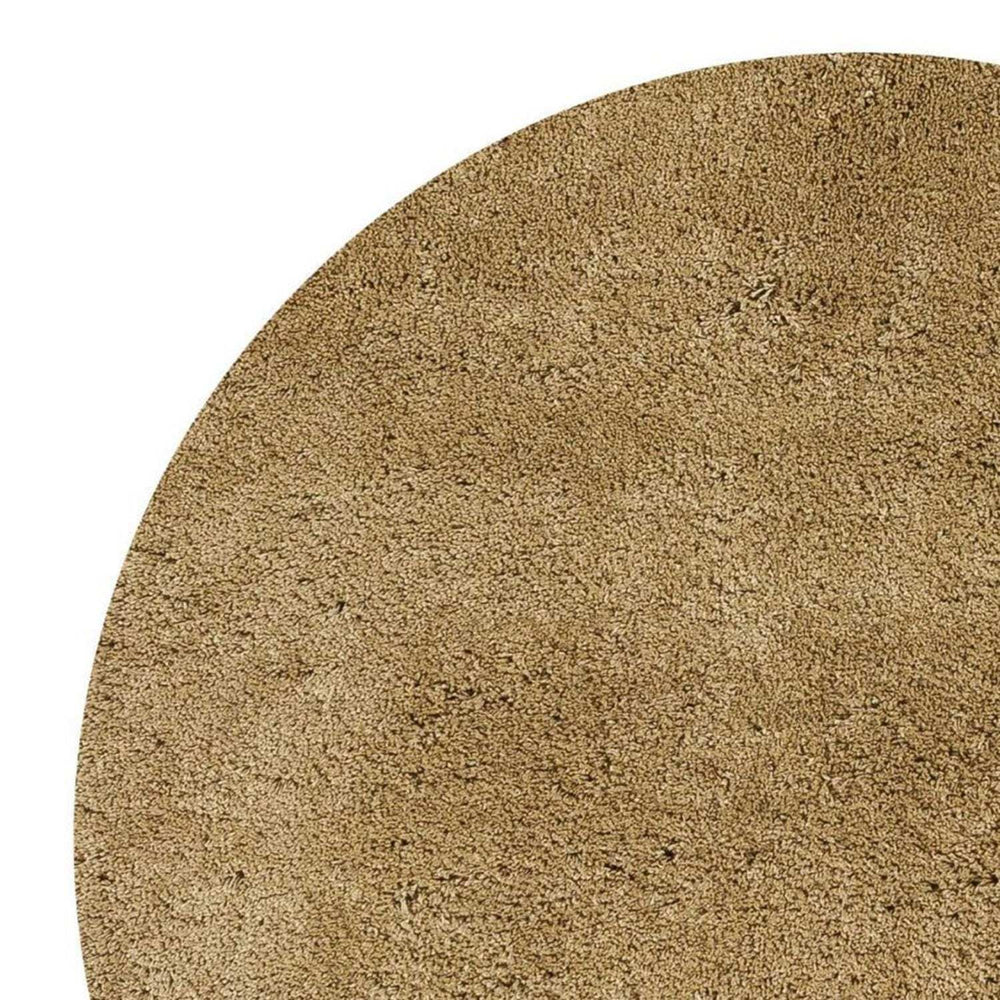 8' Round Polyester Gold Area Rug - Homeroots - Flyclothing LLC