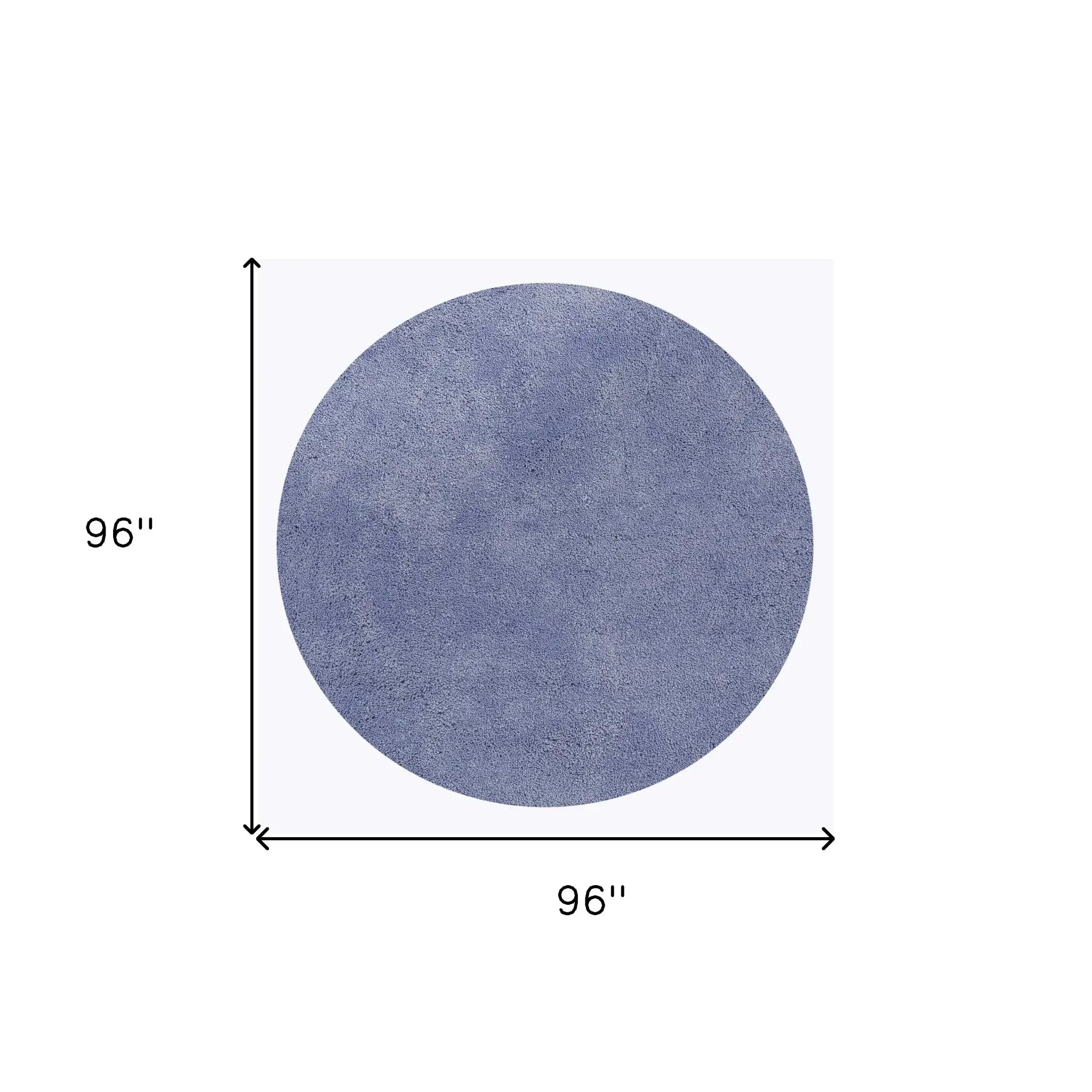 8' Round Polyester Purple Area Rug - Homeroots - Flyclothing LLC