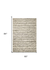 5' X 7' Wool Grey Area Rug - Homeroots - Flyclothing LLC