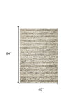 5' X 7'  Wool Grey Area Rug - Homeroots