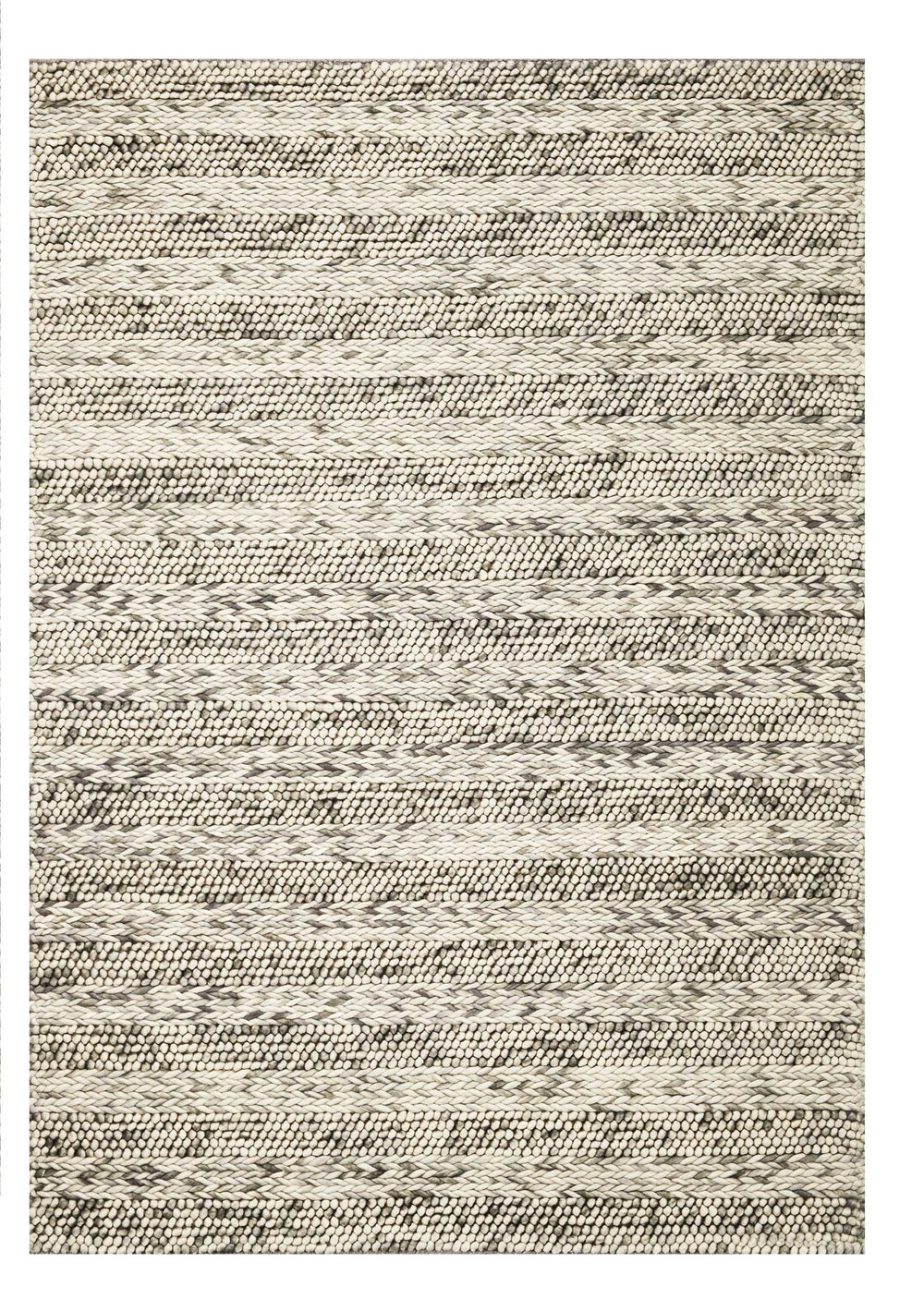 5' X 7'  Wool Grey Area Rug - Homeroots