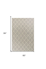 5' X 7' Wool Grey Area Rug - Homeroots - Flyclothing LLC