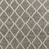 5' X 7' Dark Gray and Ivory Wool Diamond Hand Woven Berber Area Rug - Homeroots