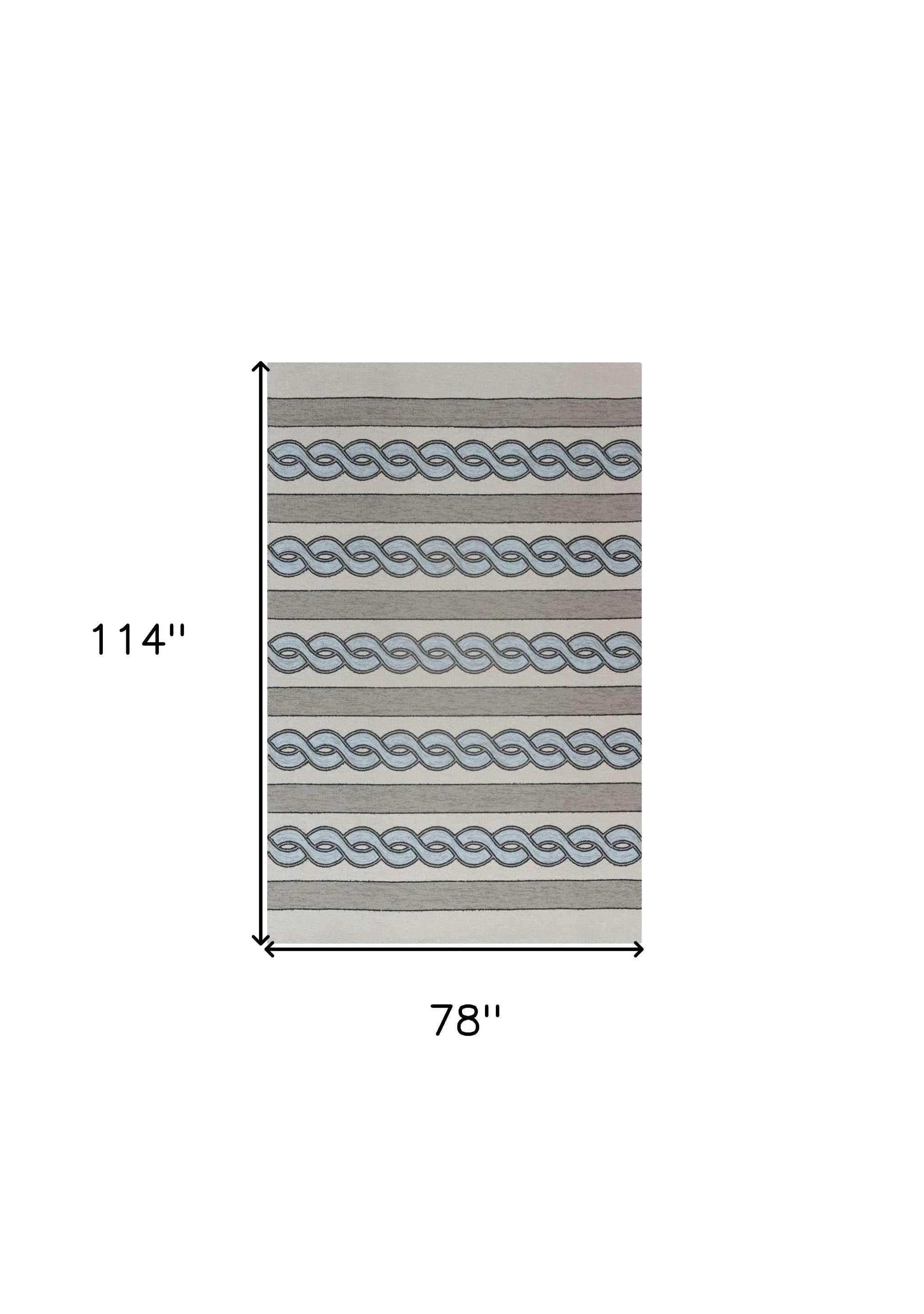 6' X 9' Uv Treated Polypropylene Ivory Or Spa Area Rug - Homeroots - Flyclothing LLC