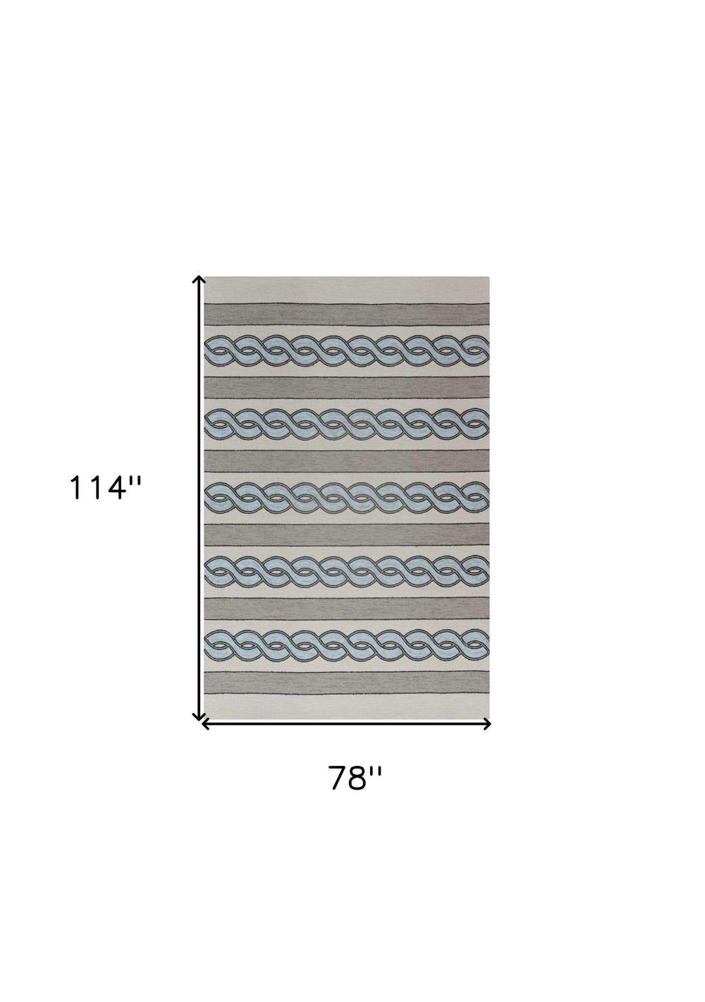6' X 9' Uv Treated Polypropylene Ivory Or Spa Area Rug - Homeroots - Flyclothing LLC