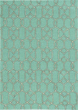 7' X 10' Green Moroccan Indoor Outdoor Area Rug - Homeroots