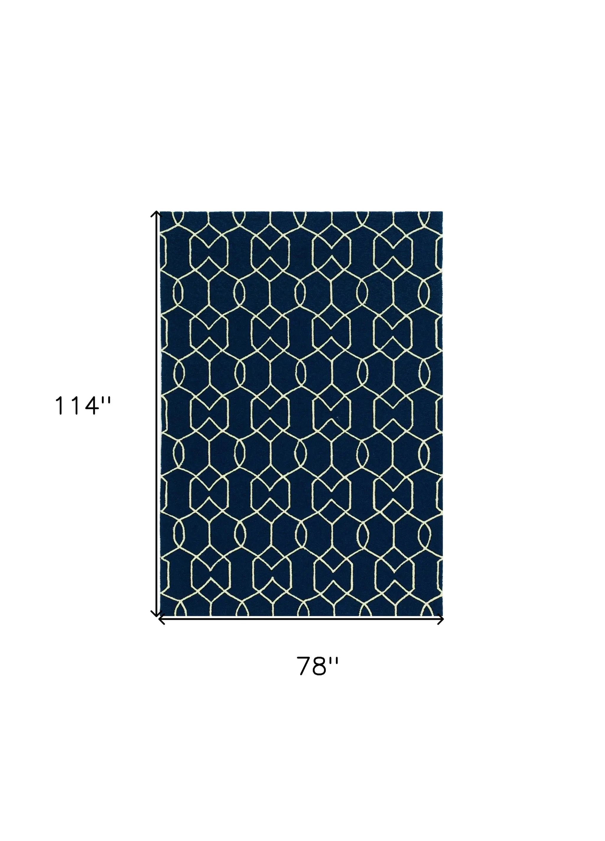 7' X 10' Blue Moroccan Indoor Outdoor Area Rug - Homeroots - Flyclothing LLC