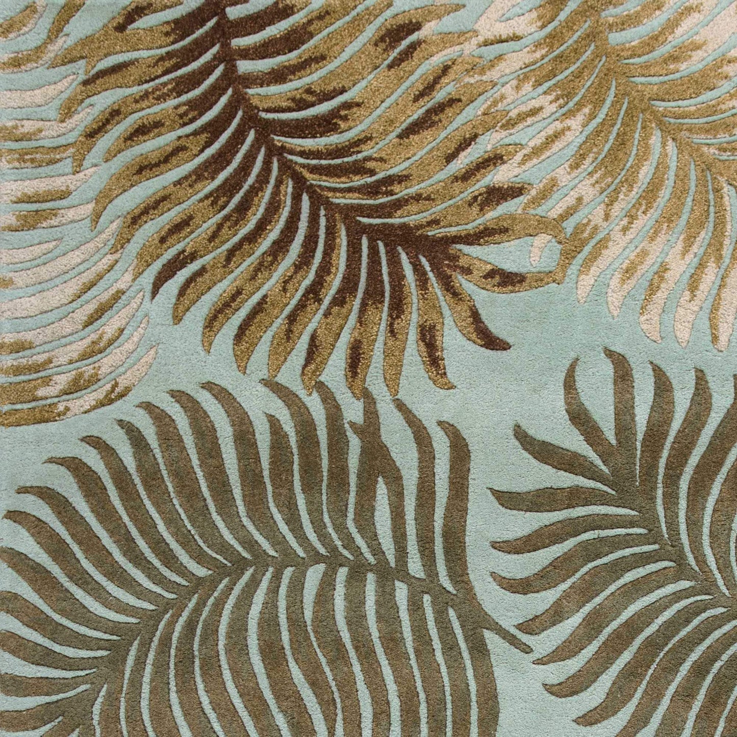 5' X 8' Wool Aqua Area Rug - Homeroots - Flyclothing LLC