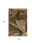 5' X 8' Wool Mocha Area Rug - Homeroots - Flyclothing LLC