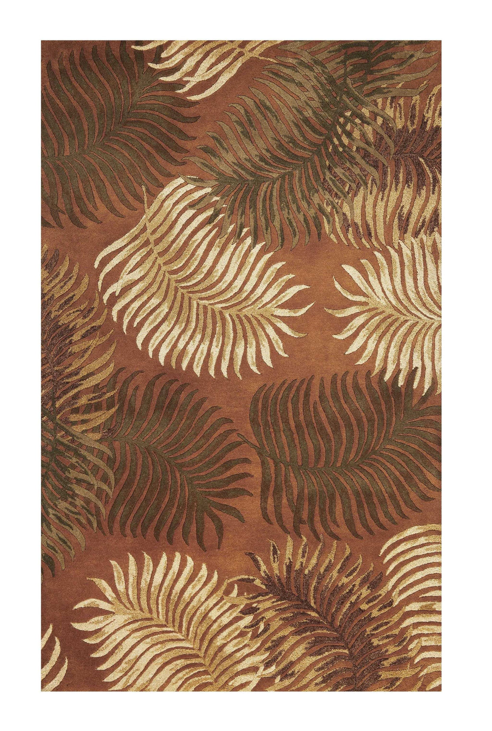 5' X 8' Wool Rust Area Rug - Homeroots - Flyclothing LLC