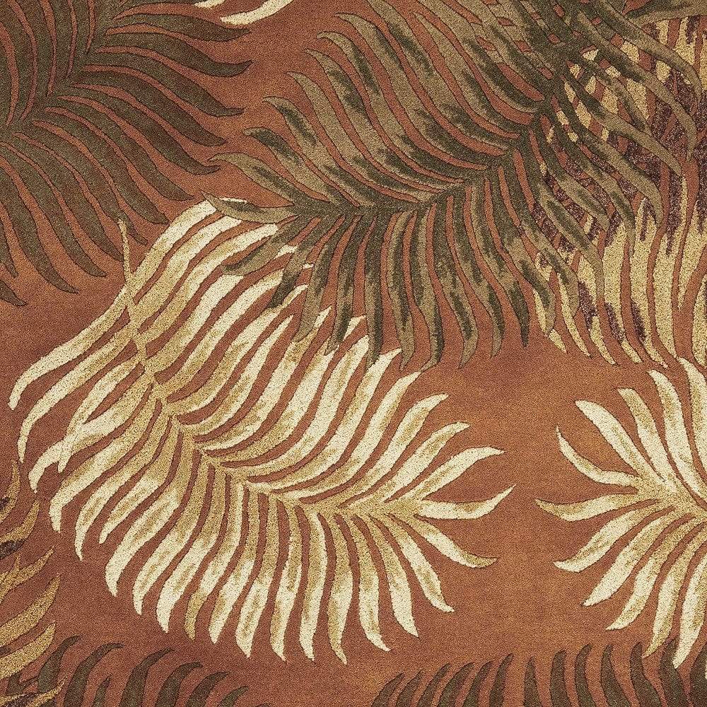 5' X 8' Wool Rust Area Rug - Homeroots - Flyclothing LLC