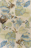 5' X 8'  Wool Ivory Or Blue Area Rug - Homeroots