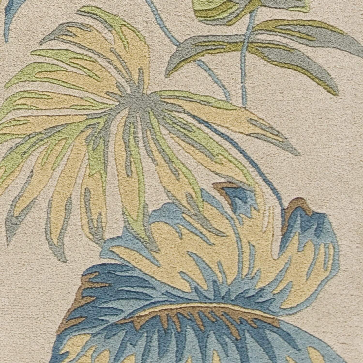 5' X 8' Wool Ivory Or Blue Area Rug - Homeroots - Flyclothing LLC