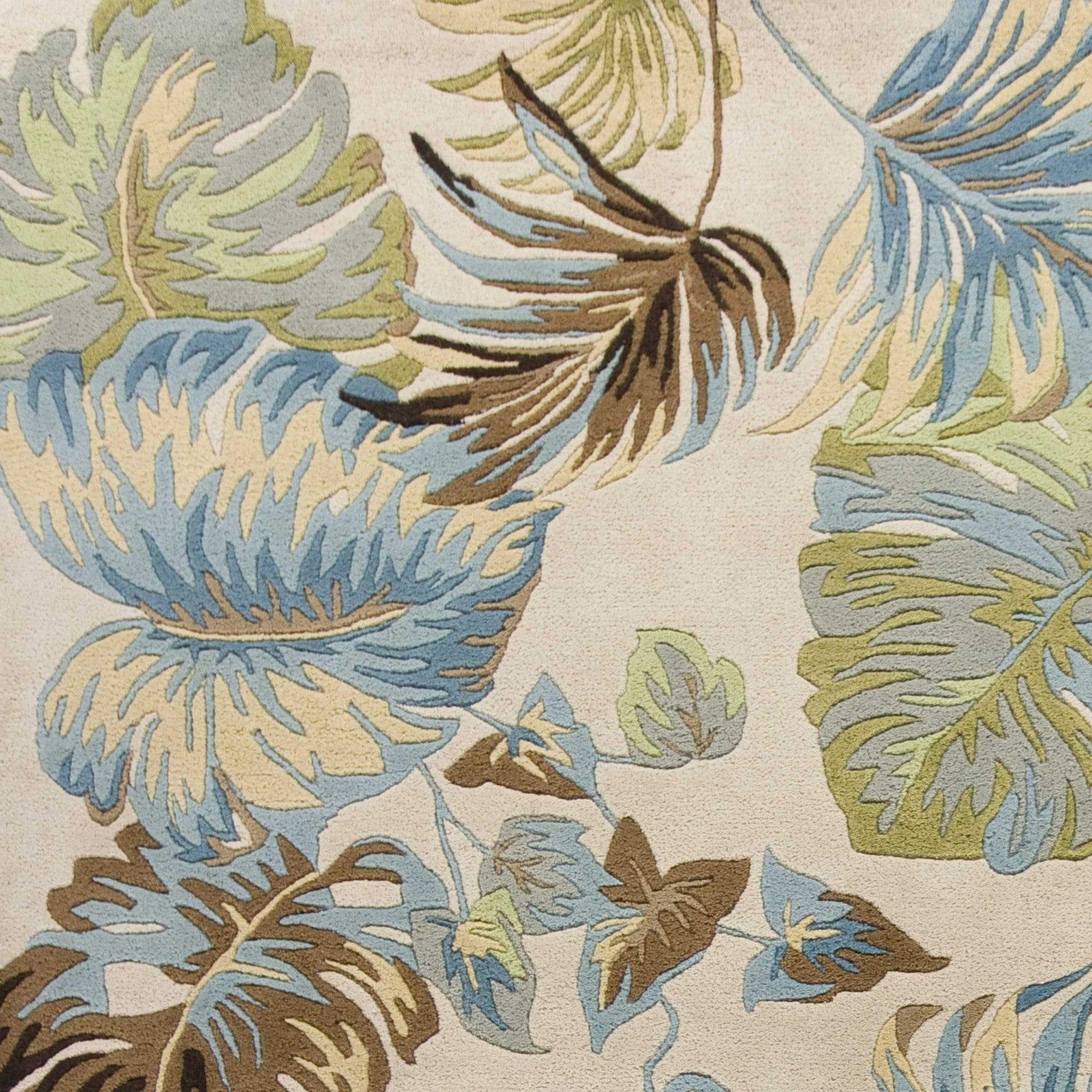 5' X 8' Wool Ivory Or Blue Area Rug - Homeroots - Flyclothing LLC