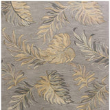 5' X 8' Grey Hand Tufted Tropical Palms Indoor Area Rug - Homeroots - Flyclothing LLC