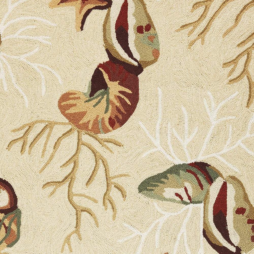 7' X 9' Polyester Beige Area Rug - Homeroots - Flyclothing LLC