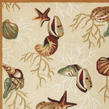 7' X 9'  Polyester Beige Area Rug - Homeroots