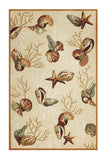 7' X 9'  Polyester Beige Area Rug - Homeroots