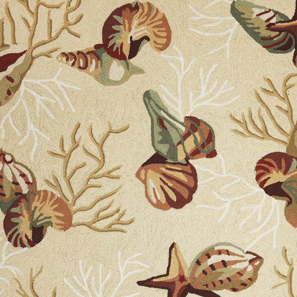 7' X 9' Polyester Beige Area Rug - Homeroots - Flyclothing LLC