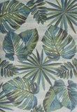 7' X 10'  Polypropylene Teal Or  Green Area Rug - Homeroots