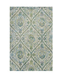 7' X 10'  Polypropylene Ivory Or Teal Area Rug - Homeroots