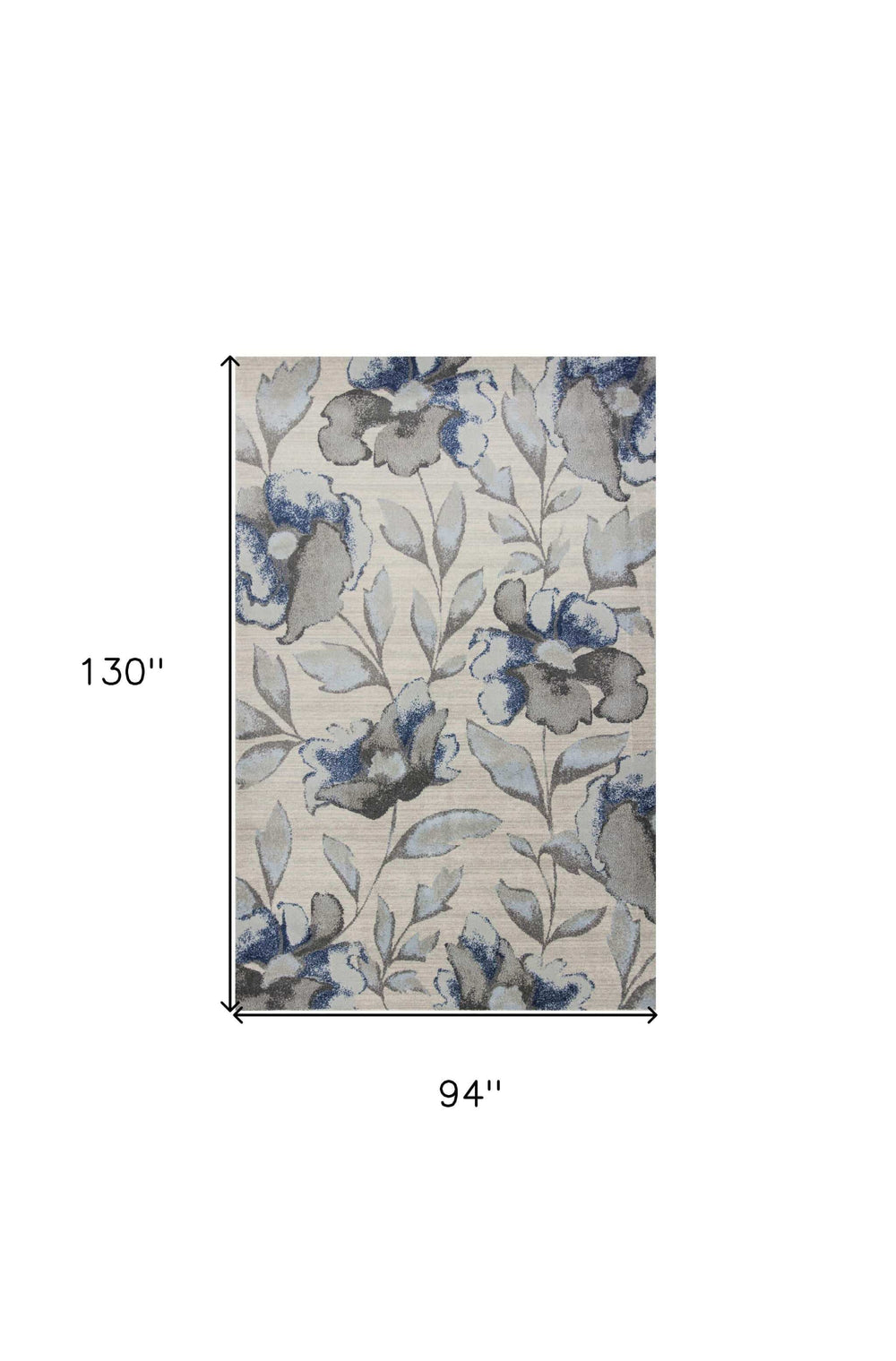 7' X 10' Blue and Gray Area Rug - Homeroots - Flyclothing LLC