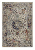 8' X 11' Ivory Machine Woven Floral Medallion Indoor Area Rug - Homeroots