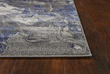 8' X 11' Grey Machine Woven Abstract Watercolor Indoor Area Rug - Homeroots