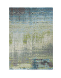 7' X 10' Blue and Green Area Rug - Homeroots
