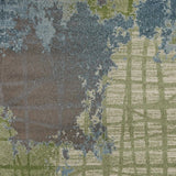8' X 11' Green Blue Machine Woven Abstract Indoor Area Rug - Homeroots