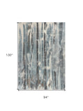 7' X 10'  Polypropylene Teal Area Rug - Homeroots