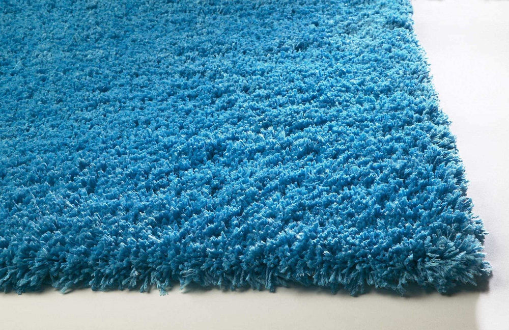 8' X 10' Highlighter Blue Indoor Shag Rug - Homeroots - Flyclothing LLC