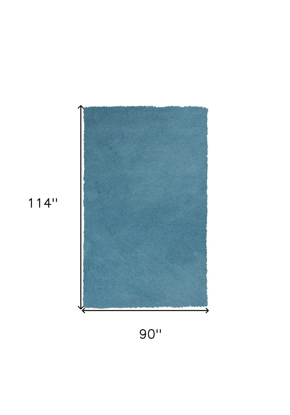 8' X 10' Highlighter Blue Indoor Shag Rug - Homeroots - Flyclothing LLC