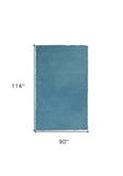 8' X 10' Highlighter Blue Indoor Shag Rug - Homeroots - Flyclothing LLC