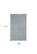 8' X 10' Blue Heather Indoor Shag Rug - Homeroots - Flyclothing LLC
