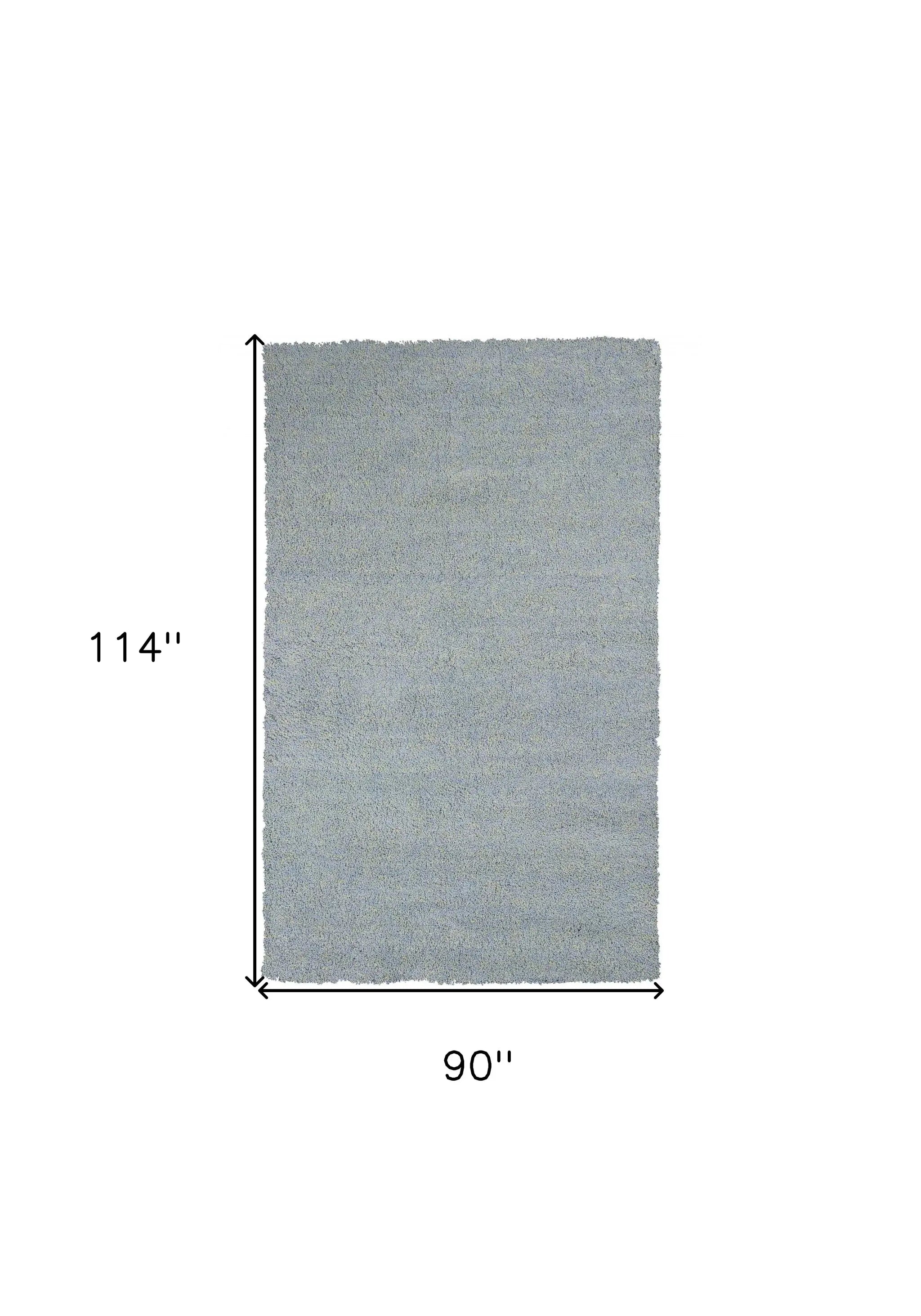 8' X 10' Blue Heather Indoor Shag Rug - Homeroots - Flyclothing LLC