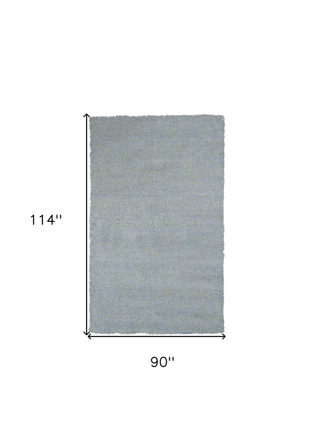 8' X 10' Blue Heather Indoor Shag Rug - Homeroots - Flyclothing LLC