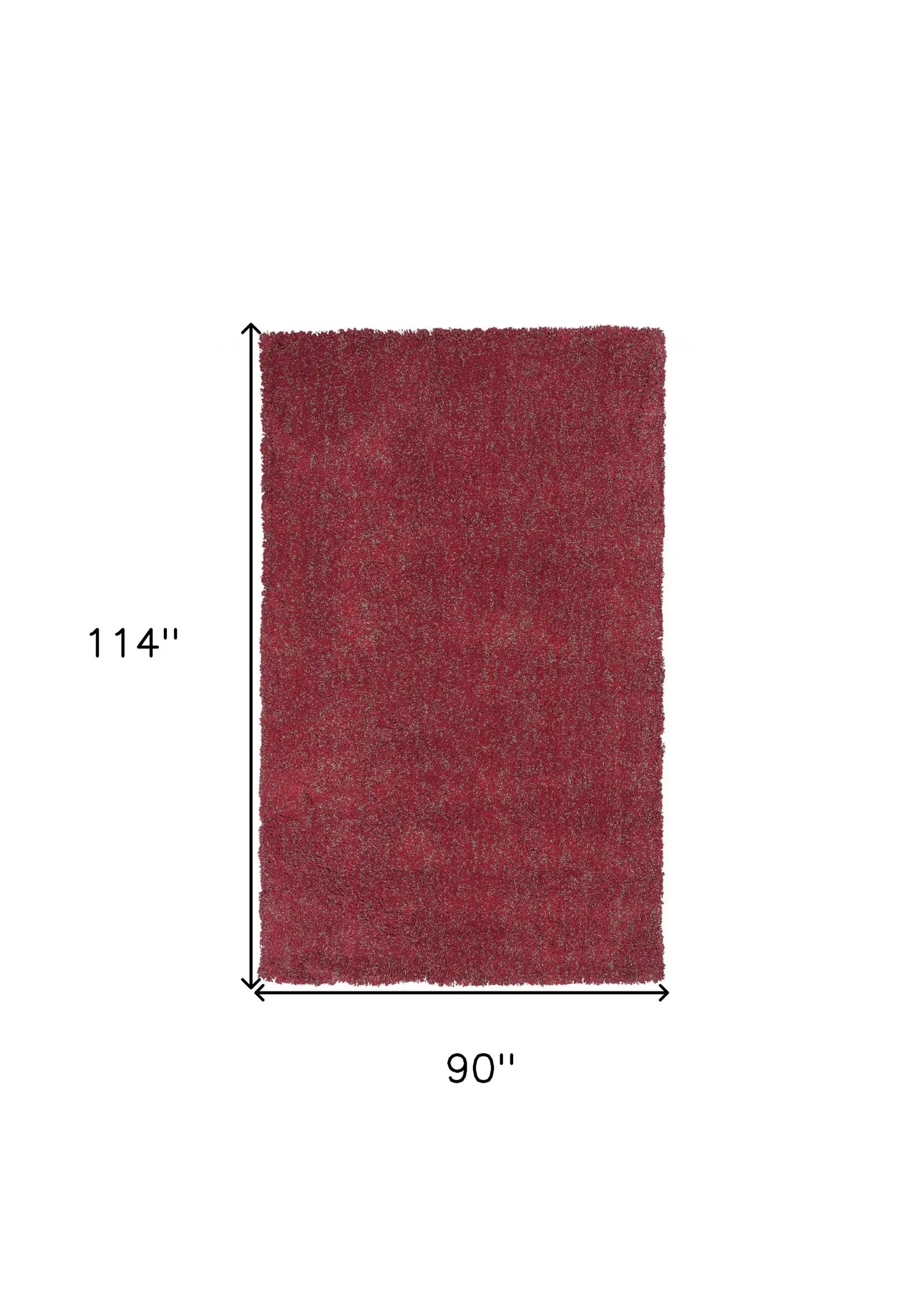 8' X 10' Red Heather Indoor Shag Rug - Homeroots - Flyclothing LLC
