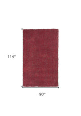8' X 10' Red Heather Indoor Shag Rug - Homeroots - Flyclothing LLC