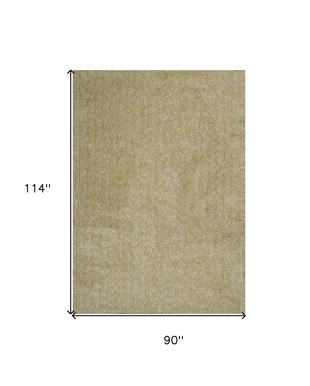 8' X 10' Yellow Heather Indoor Shag Rug - Homeroots - Flyclothing LLC