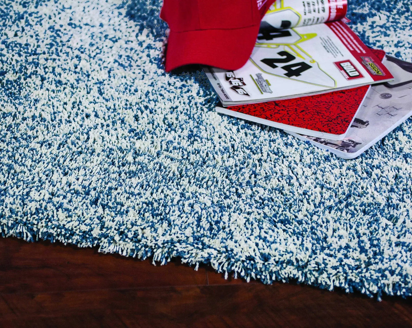 8' X 10' Polyester Indigo Or Ivory Heather Area Rug - Homeroots - Flyclothing LLC