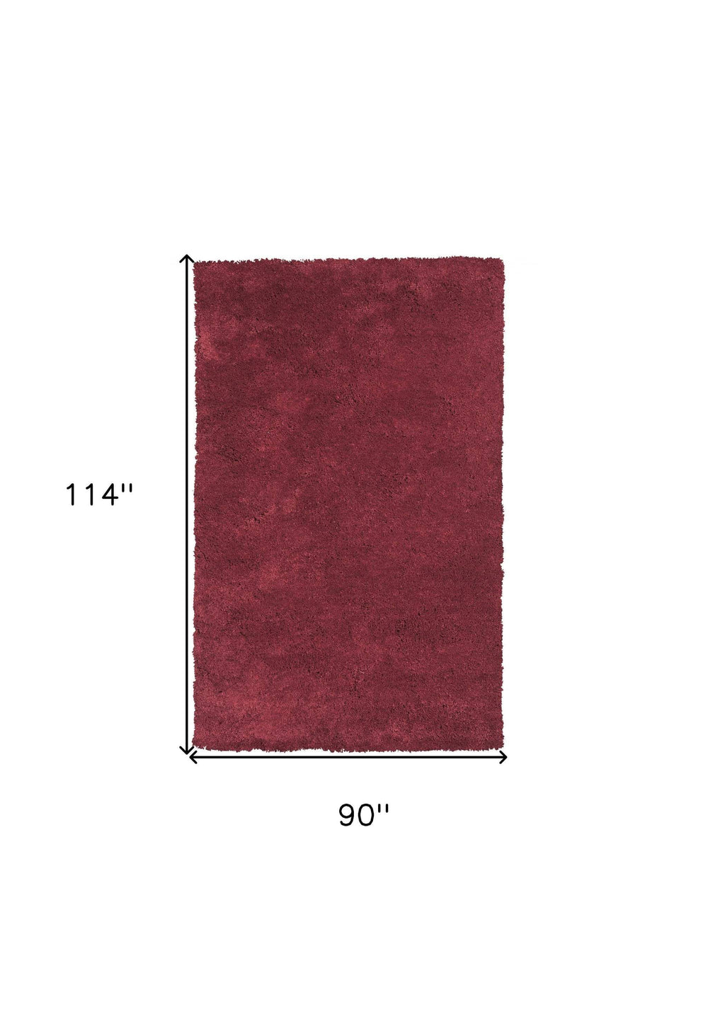8' X 10' Polyester Red Area Rug - Homeroots - Flyclothing LLC